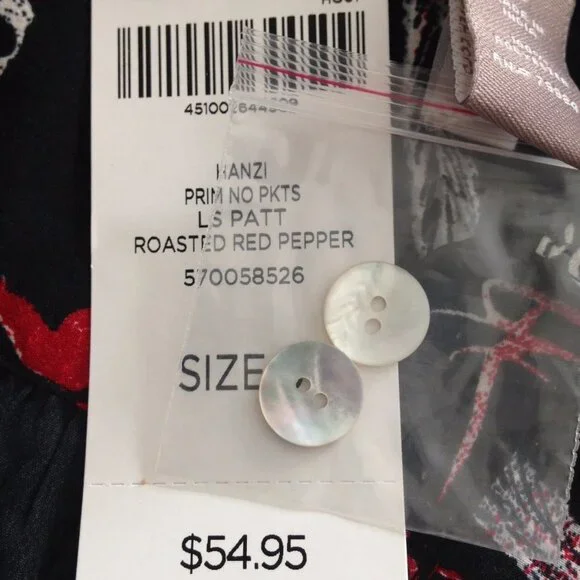 Chico's women's top silky soft blouse long sleeve size 1 $55 tag new with tags - Picture 4 of 7